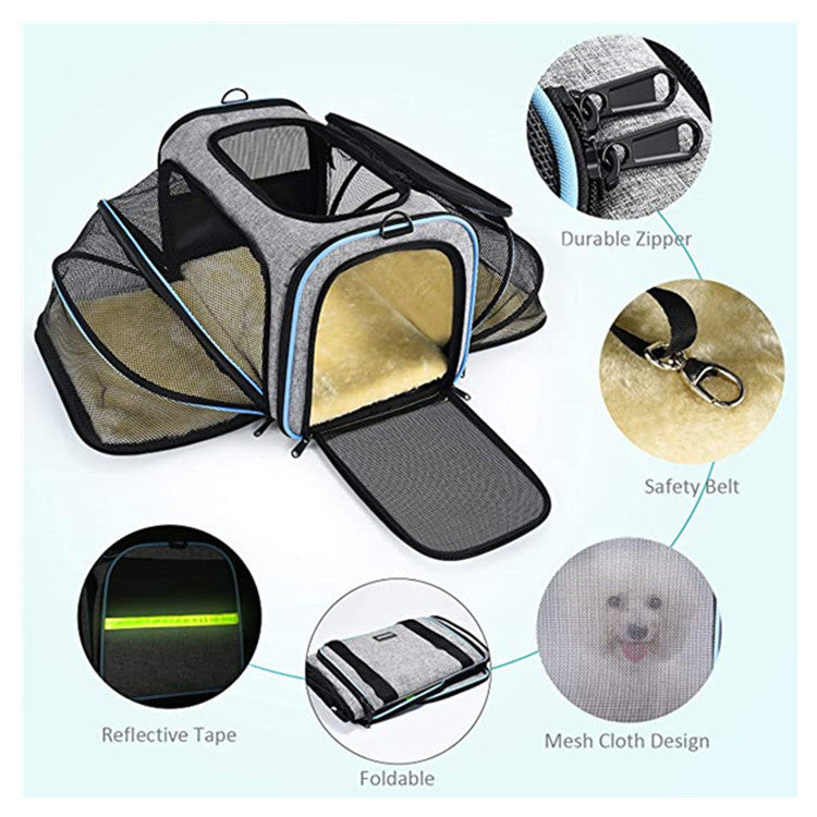 Soft Dog Carrier  opened doors  carrier for cat  Airline Expandable  Hard shell cat carrier  Cat transport carrier  Soft-sided pet carrier  Portable cat carrier  cat travel bag